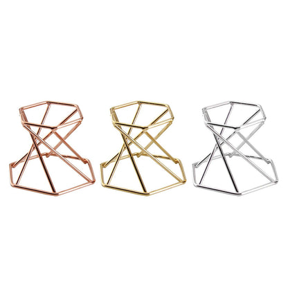 Geometric Metal Display Stand Holder for Geode and Crystals