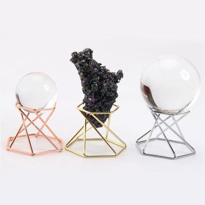 Geometric Metal Display Stand Holder for Geode and Crystals