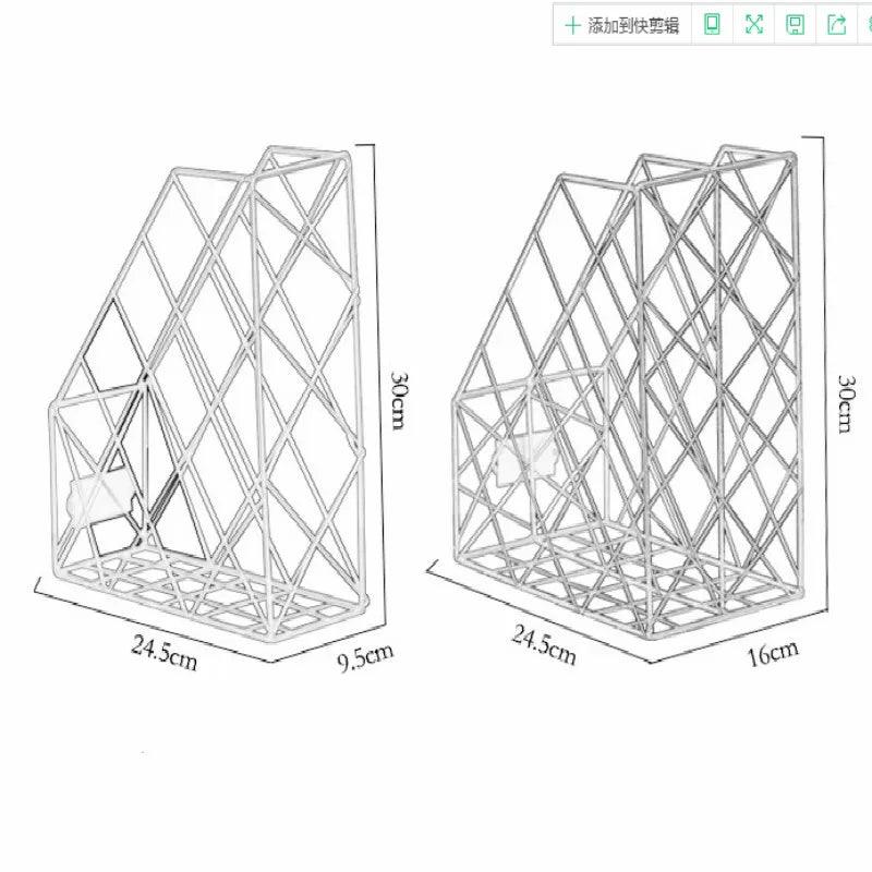 Geometric Magazine Desk Organizer
