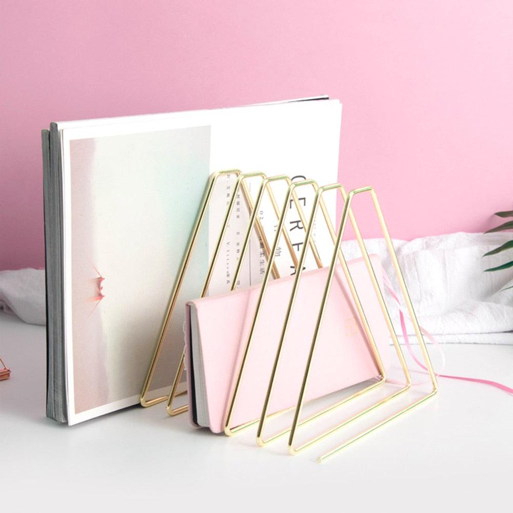 Geometric Book Organizer Book Shelf
