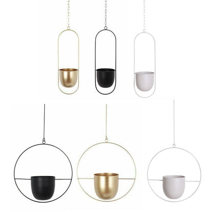 Hanging Metal Oval Planter