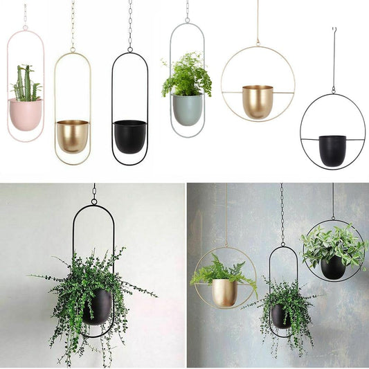 Hanging Metal Oval Planter