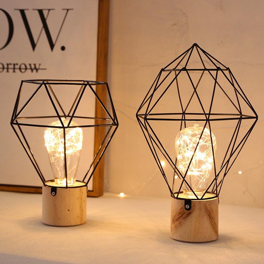 Wesley Wire Geometric Table Lamp