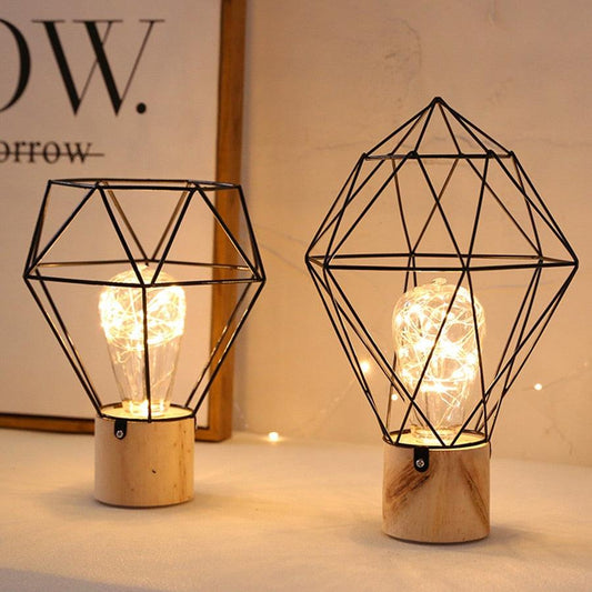 Wesley Wire Geometric Table Lamp