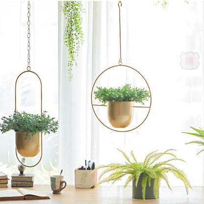 Hanging Metal Oval Planter