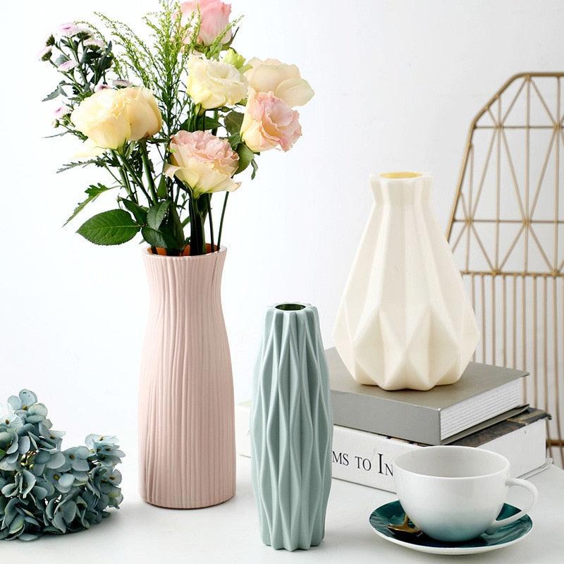 Plastic Vase Home Decor Flower Vase