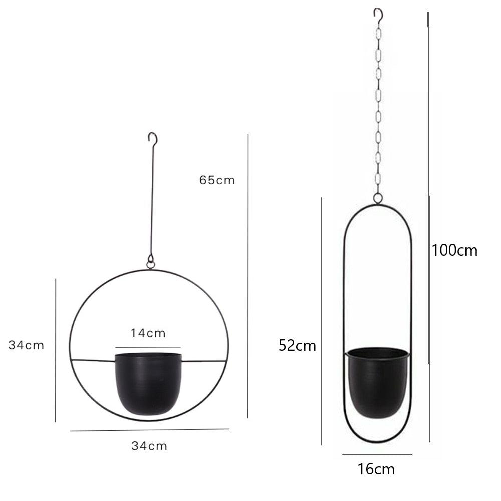 Hanging Metal Oval Planter