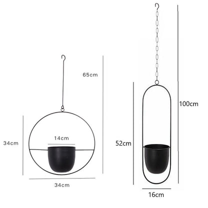 Hanging Metal Oval Planter
