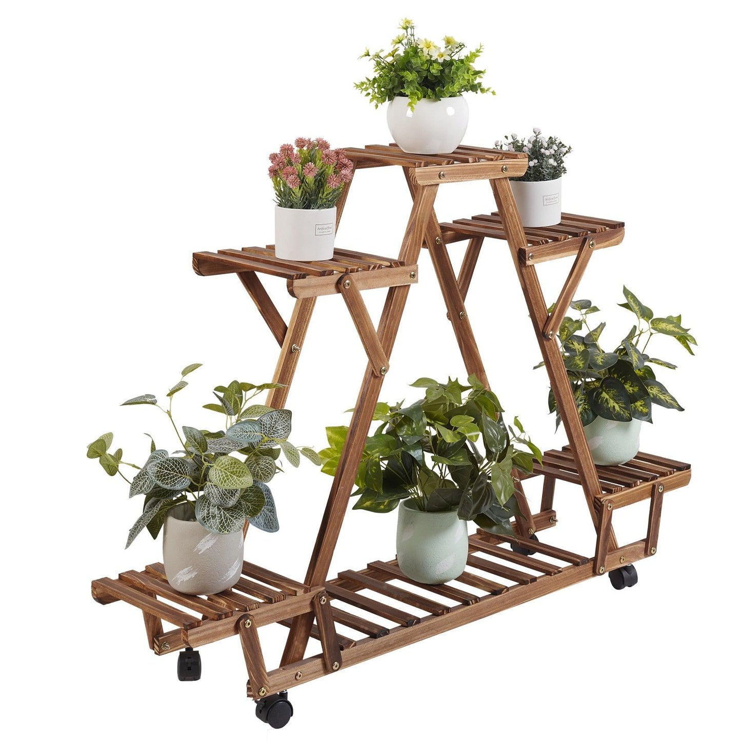 Wood Triangular Plant Shelf