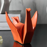 Bird Statue Abstract Ceramic Origami Animal Sculpture