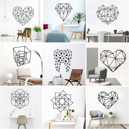 Nordic Geometric Animals Vinyl Wall Stickers