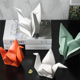 Bird Statue Abstract Ceramic Origami Animal Sculpture