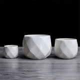 Geometric Ceramic Pot Plant Growing Pot
