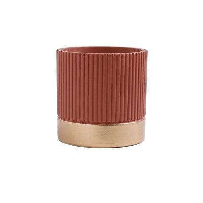 Ceramic Plant Decor Round Cylinder Pot