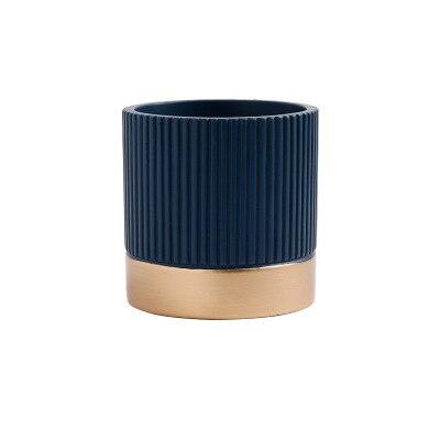 Ceramic Plant Decor Round Cylinder Pot