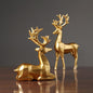 Geometric Christmas Reindeer Figurines