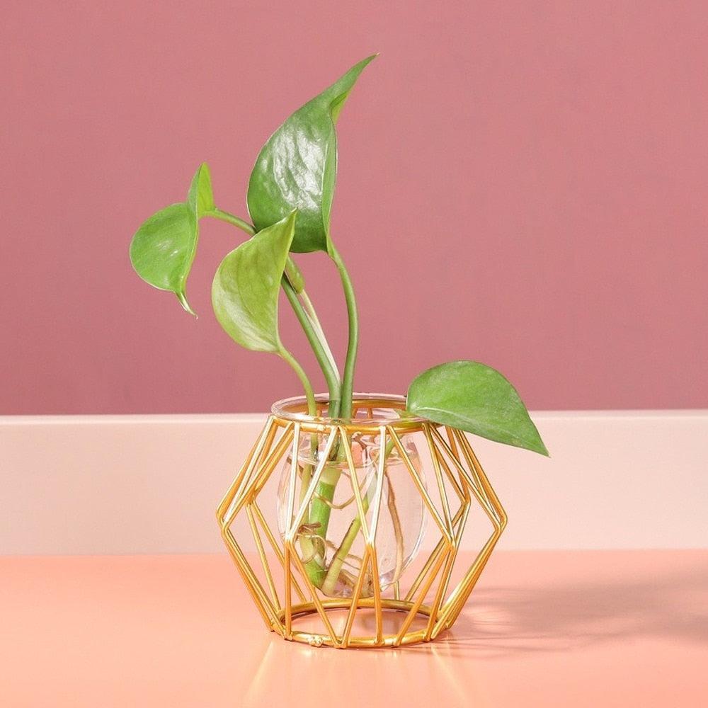 Geometric Plant Holder Mini Metal Tabletop