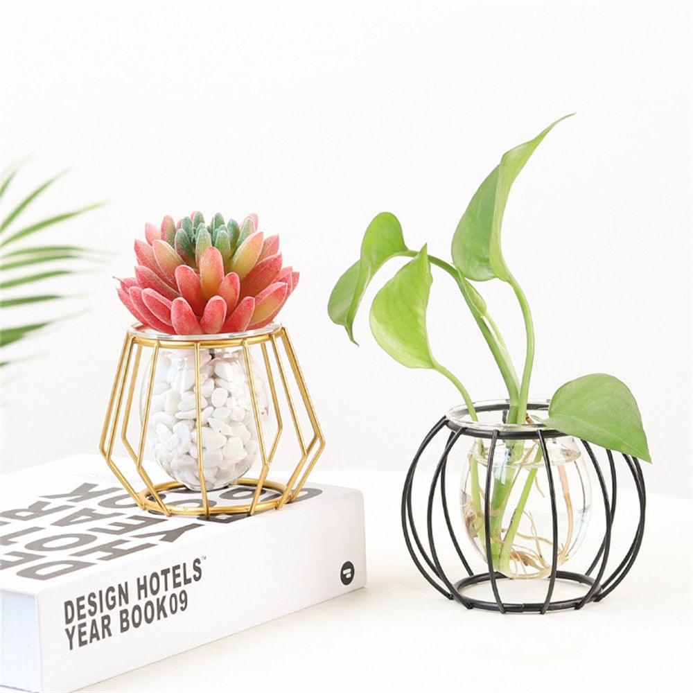 Geometric Plant Holder Mini Metal Tabletop