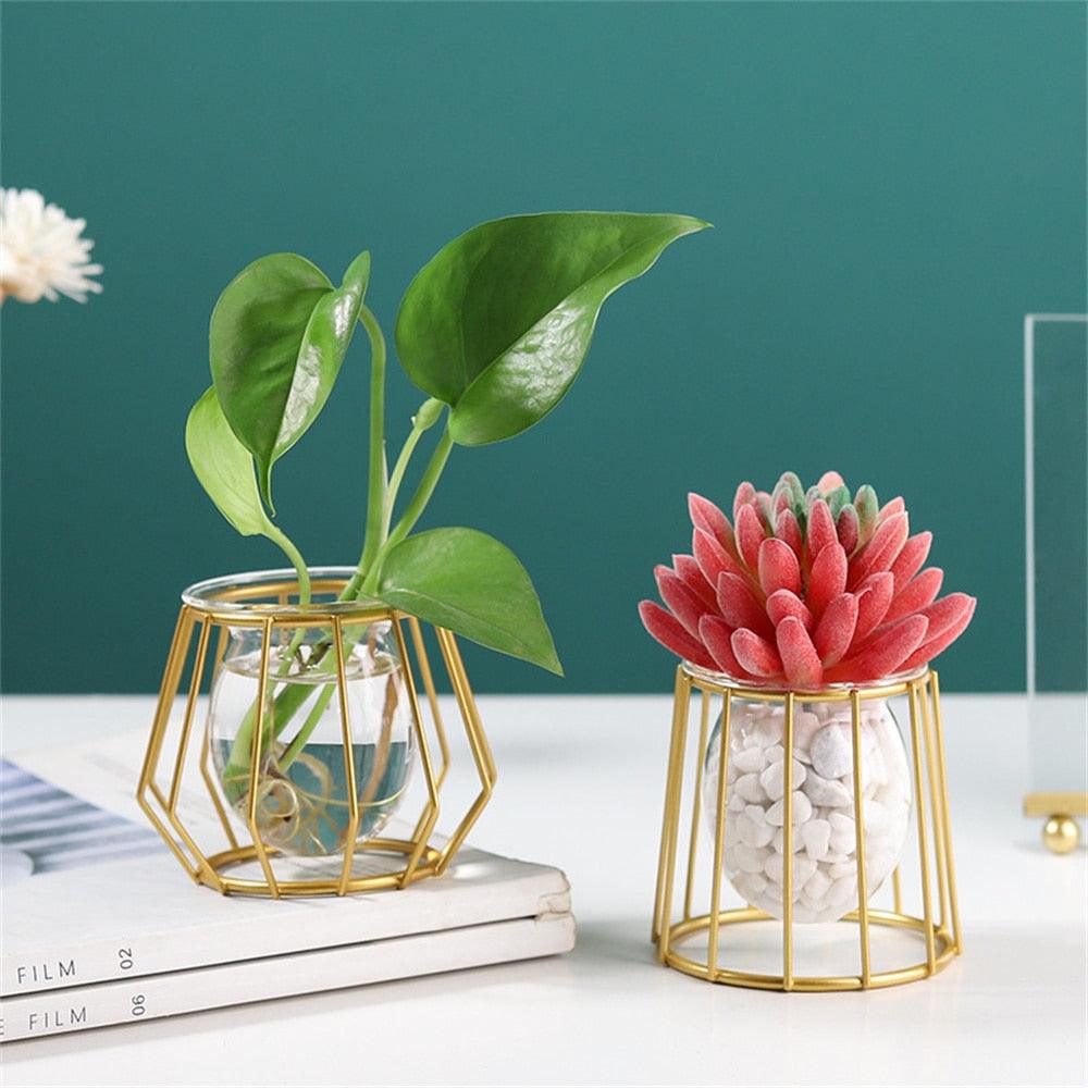 Geometric Plant Holder Mini Metal Tabletop