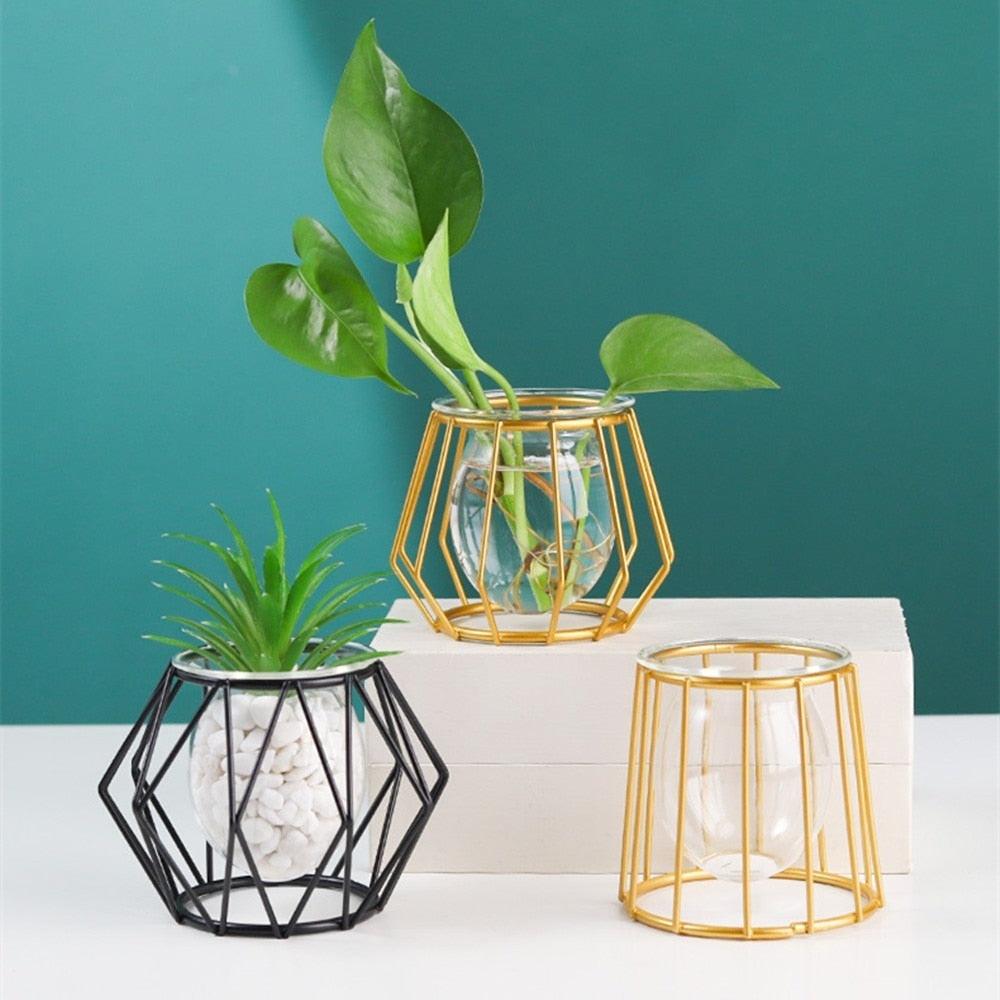 Geometric Plant Holder Mini Metal Tabletop