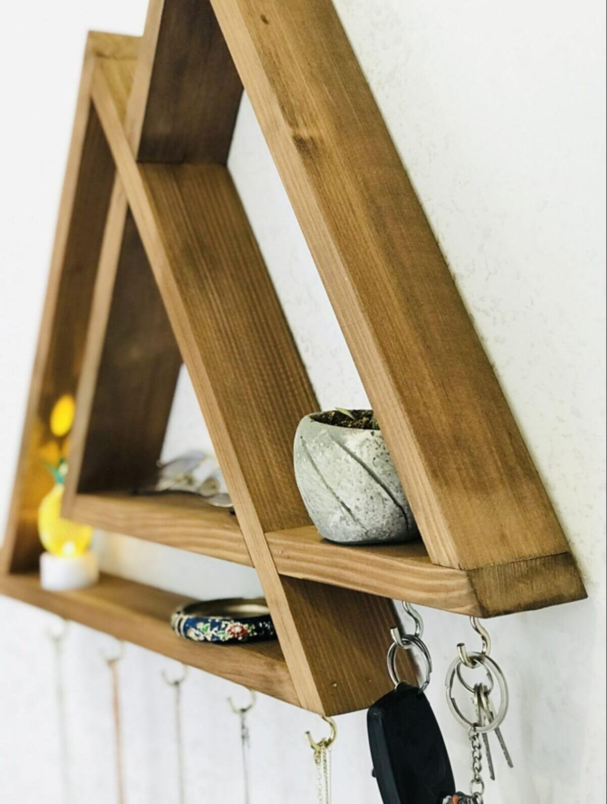Boho Triangle Wall Art/Shelf